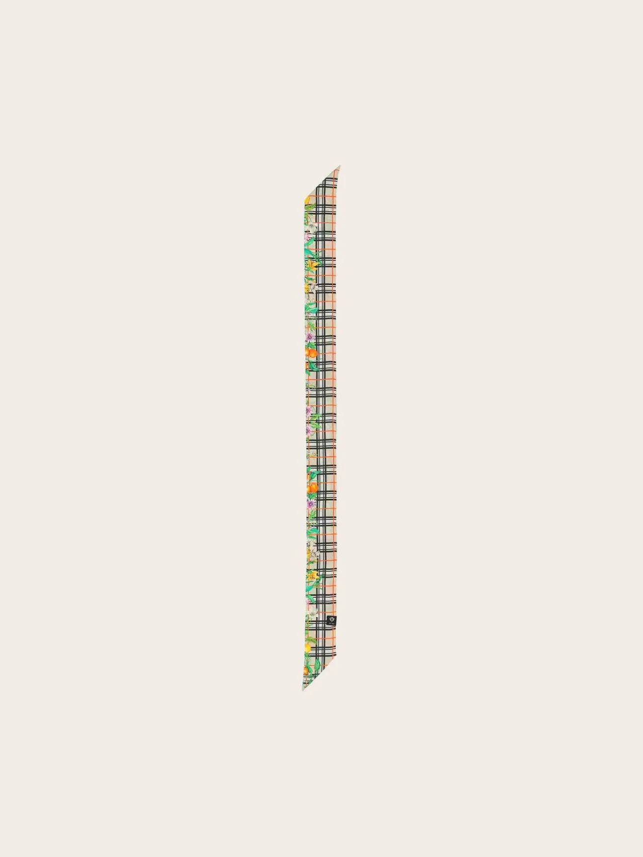 Schmaler Seidenschal mit FRAAS Plaid Karo und Dschungel-Print