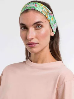 Schmaler Seidenschal mit FRAAS Plaid Karo und Dschungel-Print