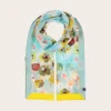 Stola mit Aquarell-Blumen-Design in Seidenmischung