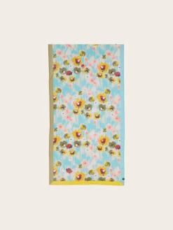 Stola mit Aquarell-Blumen-Design in Seidenmischung