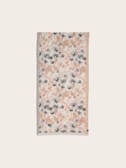 Stola mit Aquarell-Blumen-Design in Seidenmischung