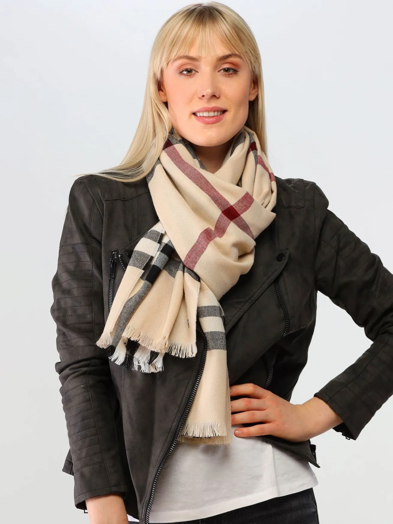 Stola mit FRAAS Plaid - Made in Germany