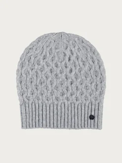 Strickmütze mit 3D-Effekt in Wollmischung
