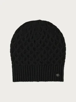Strickmütze mit 3D-Effekt in Wollmischung