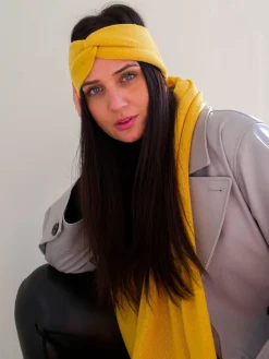 Strickstirnband aus reinem Kaschmir