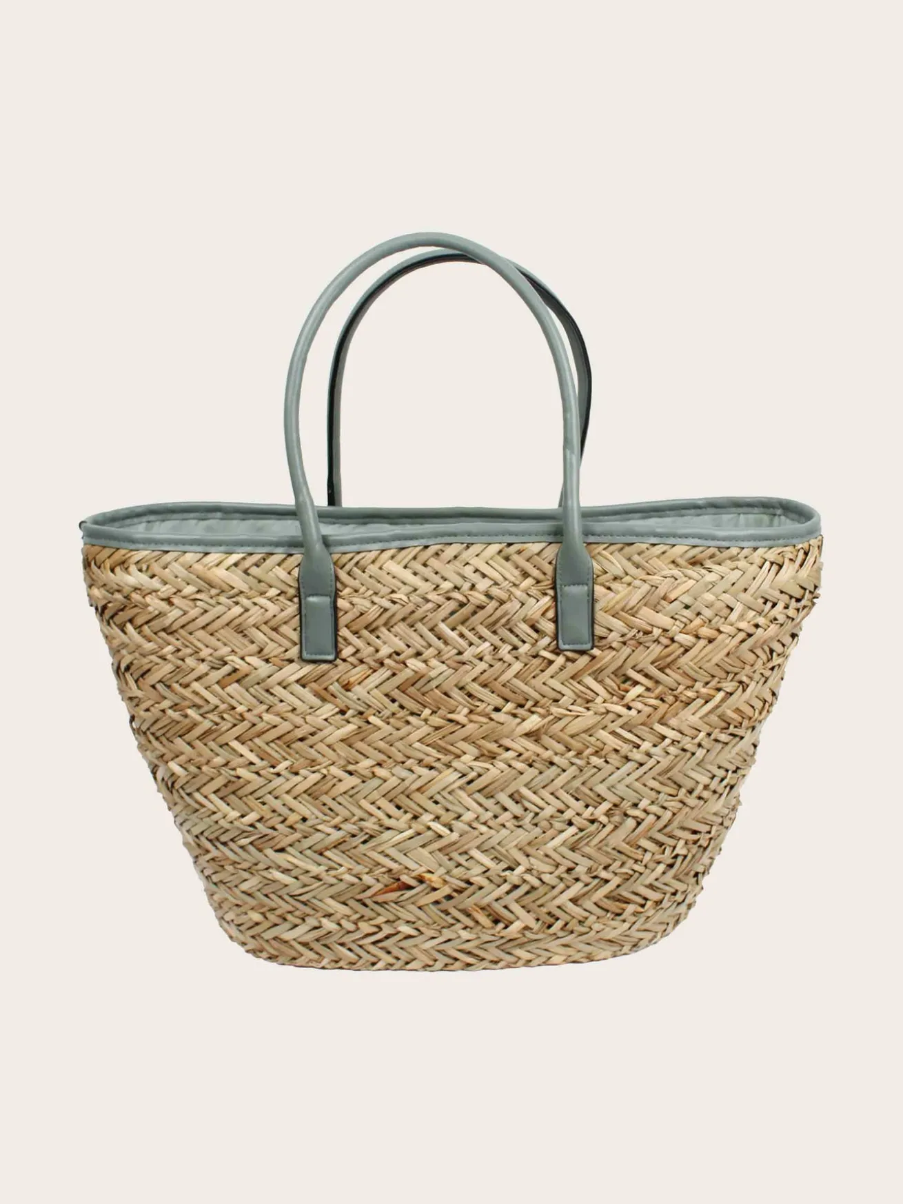 Stylische Loevenich Tasche aus Seegras mit Magnet-Verschluss