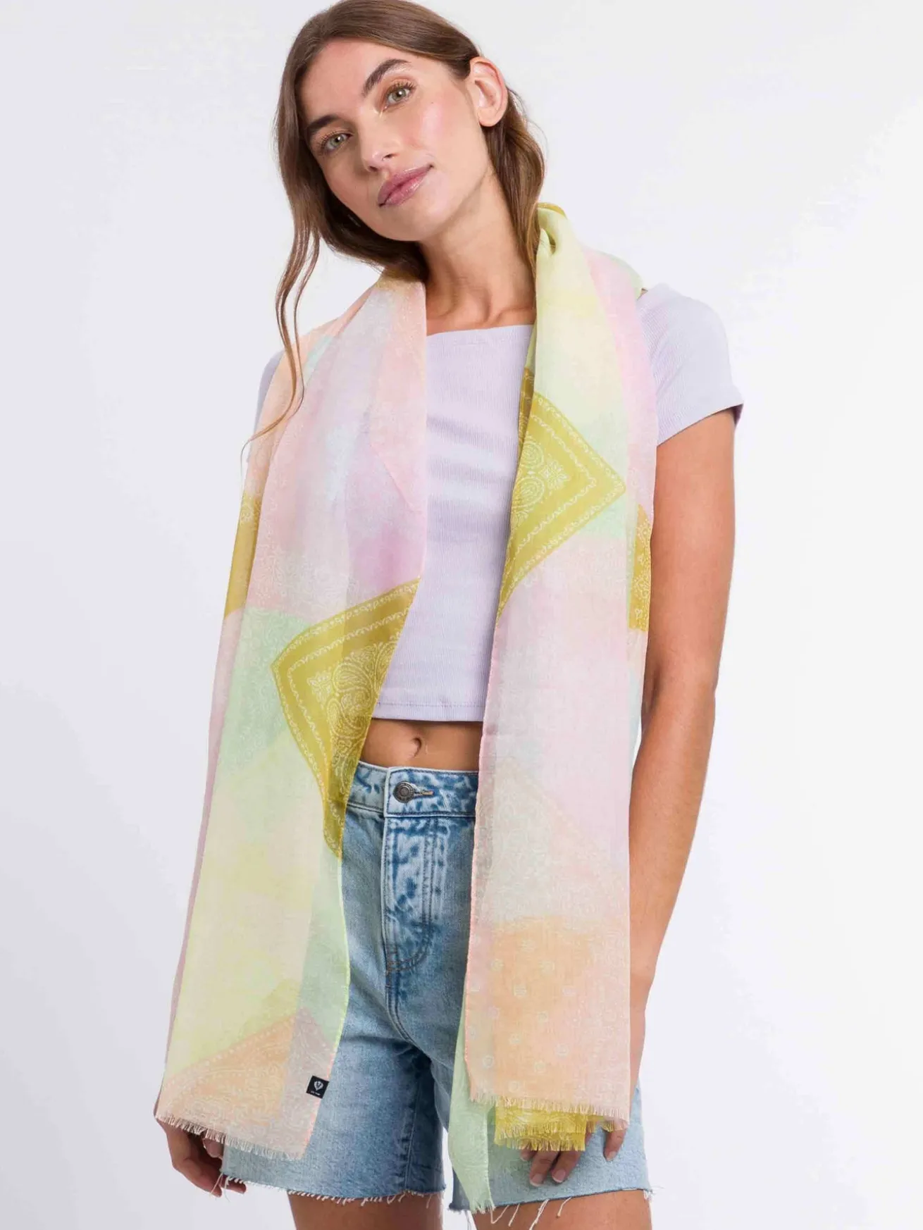 Sustainability Collection - Stola mit Paisley-Design und geometrischem Muster