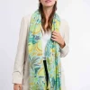 Sustainability Collection - Schal mit tropischem Pflanzen-Design aus Viskose