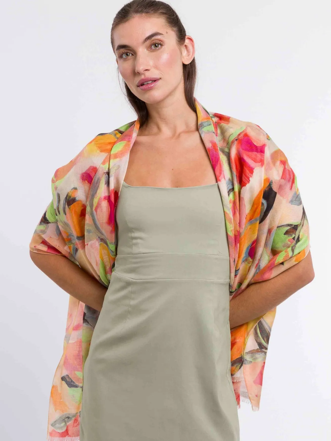 Sustainability Collection - Schal mit Blumen-Design aus Viskose