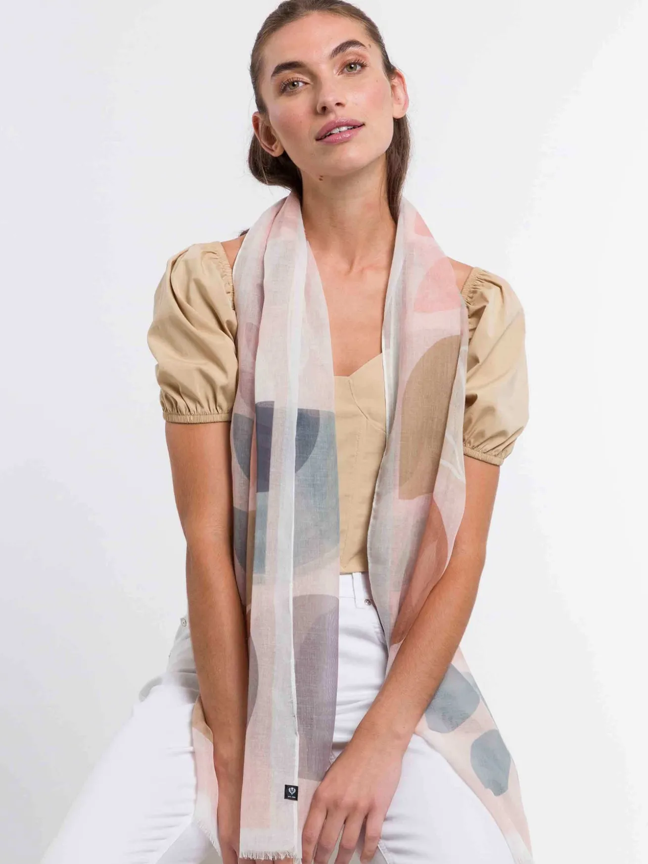 Sustainability Collection - Schal mit Muster-Mix