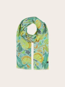 Sustainability Collection - Schal mit tropischem Pflanzen-Design aus Viskose