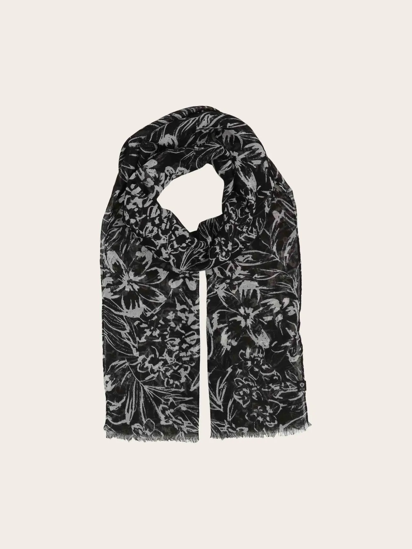 Sustainability Collection - Eleganter Schal mit tropischem Blumen-Design
