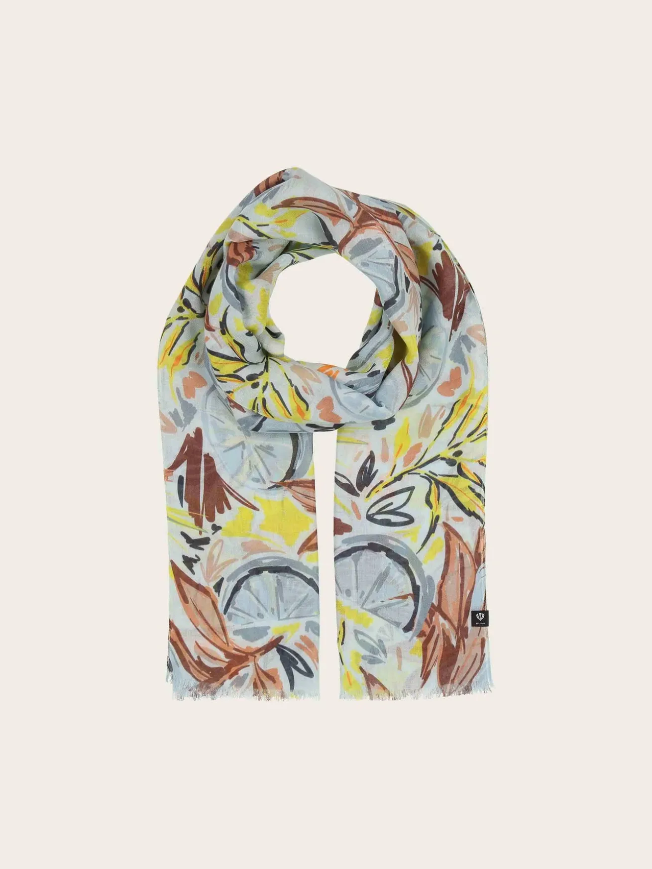 Sustainability Collection - Schal mit tropischem Pflanzen-Design aus Viskose