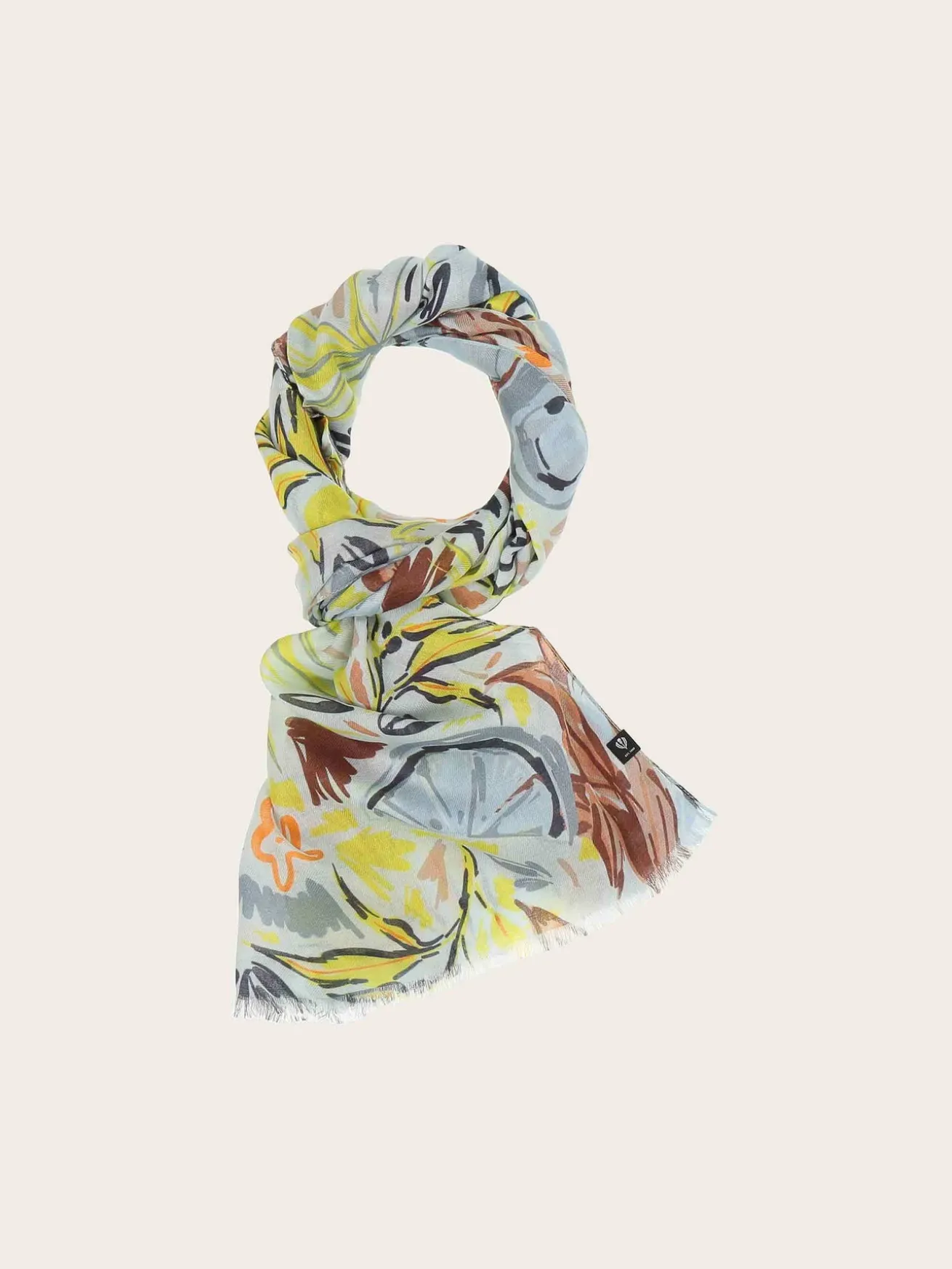 Sustainability Collection - Schal mit tropischem Pflanzen-Design aus Viskose