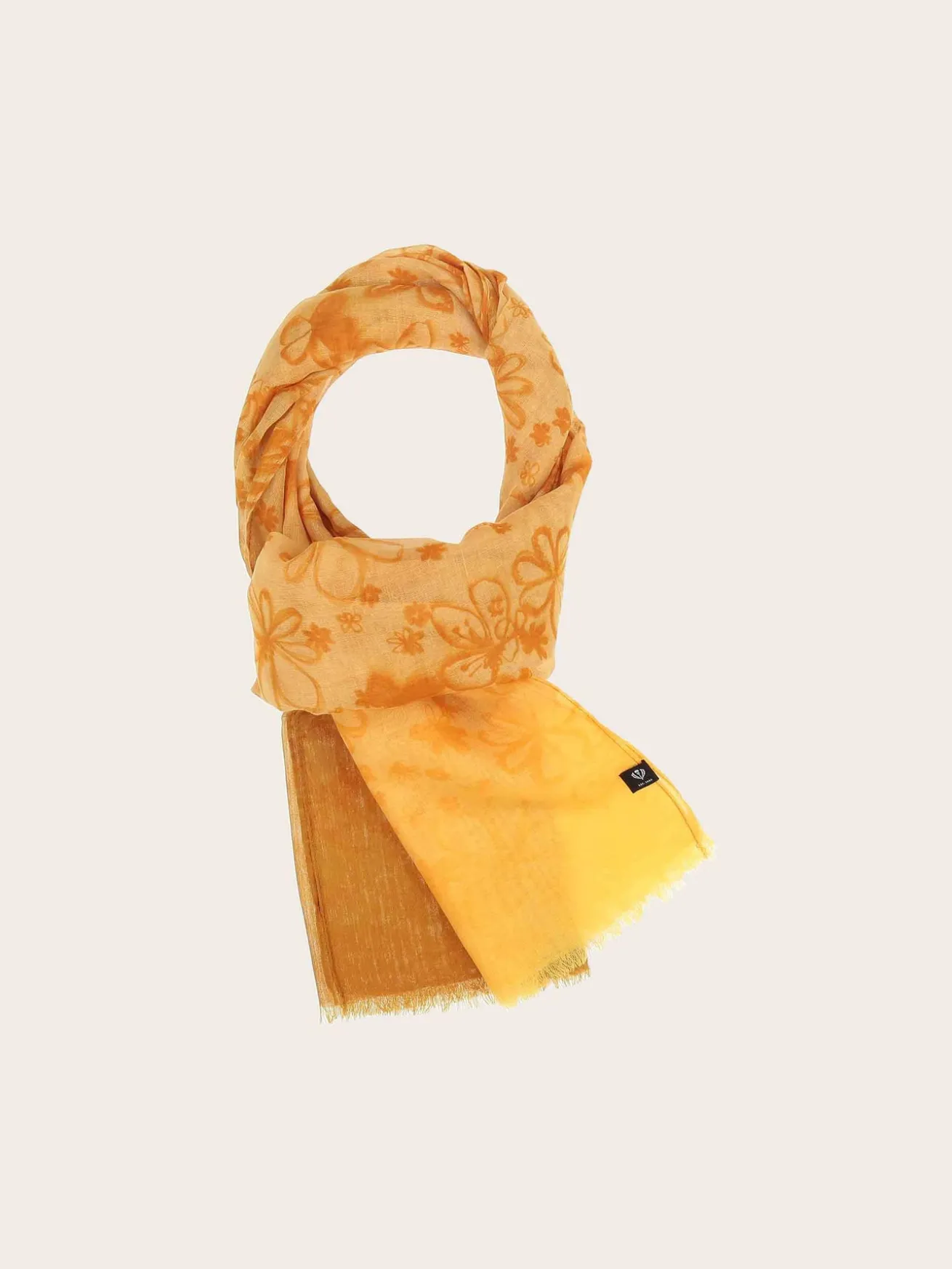 Sustainability Collection - Schal mit Blümchen-Design und Farbverlauf
