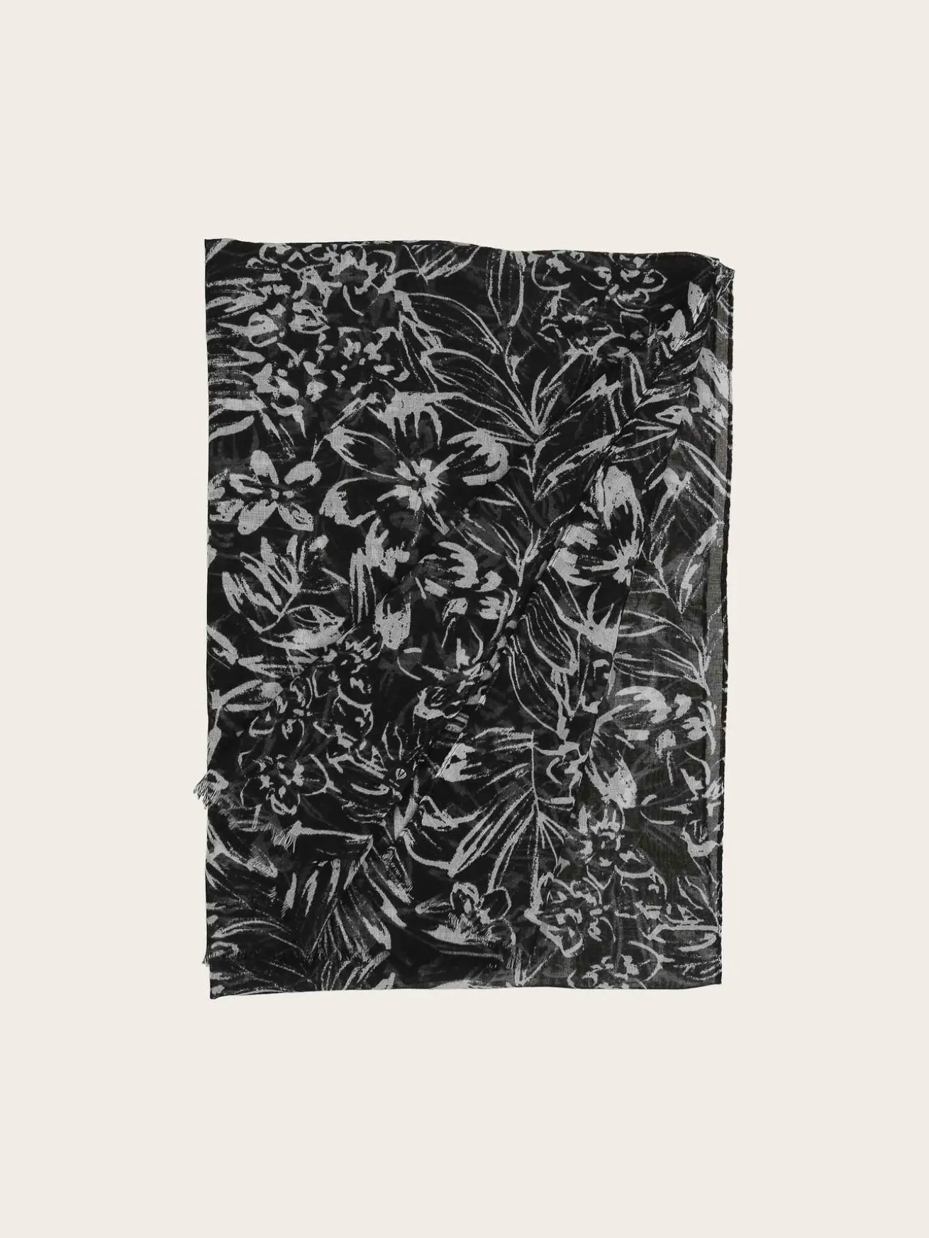 Sustainability Collection - Eleganter Schal mit tropischem Blumen-Design