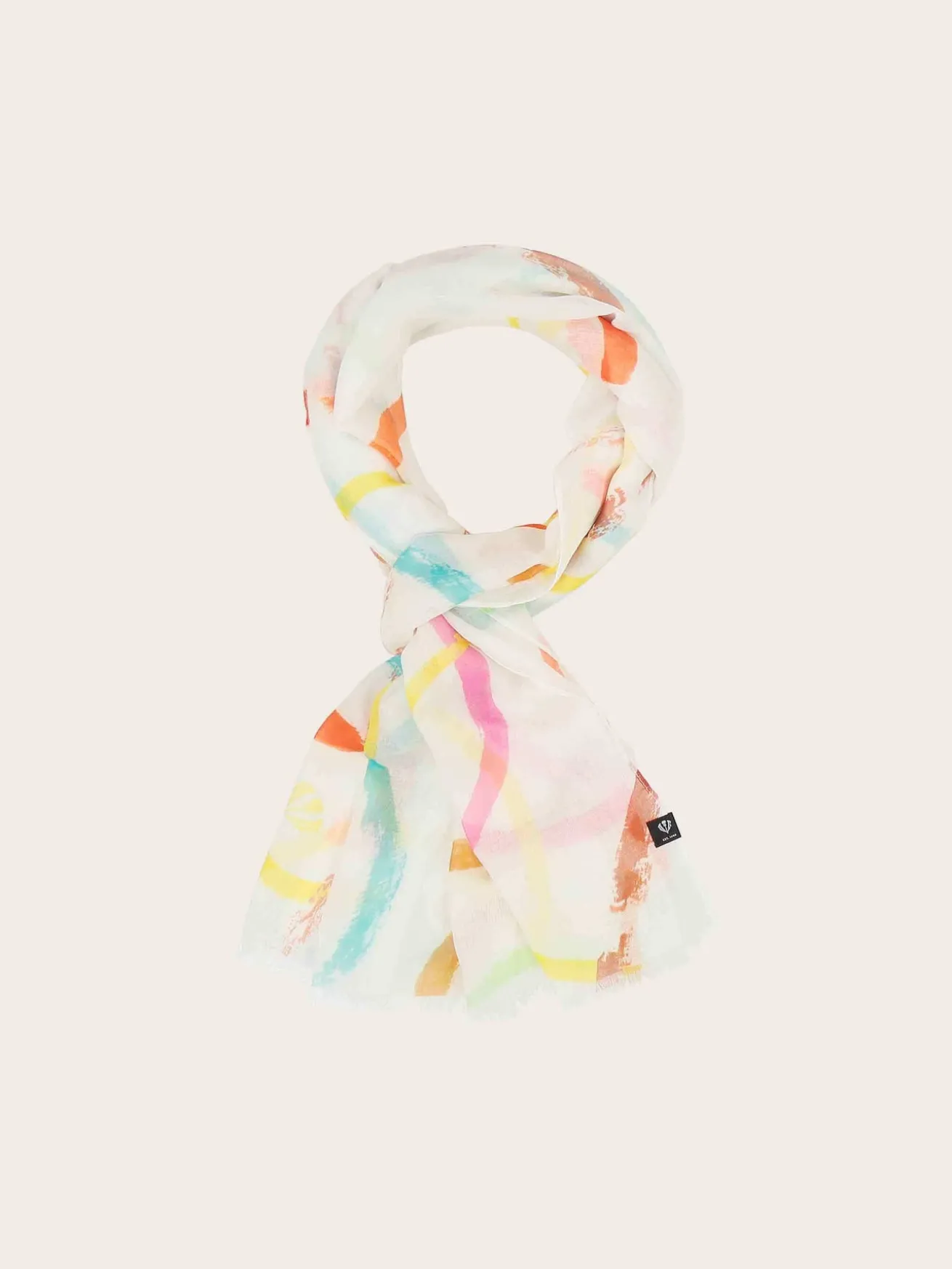 Sustainability Collection - Schal mit bunten Kreisen