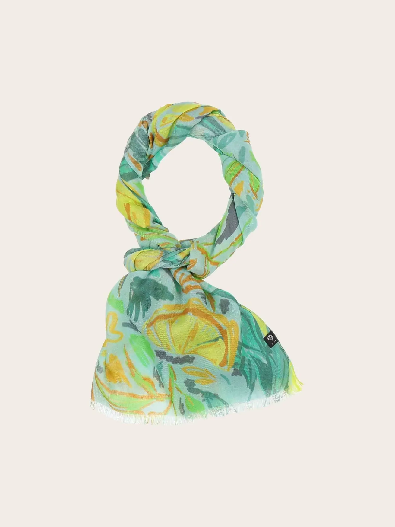 Sustainability Collection - Schal mit tropischem Pflanzen-Design aus Viskose