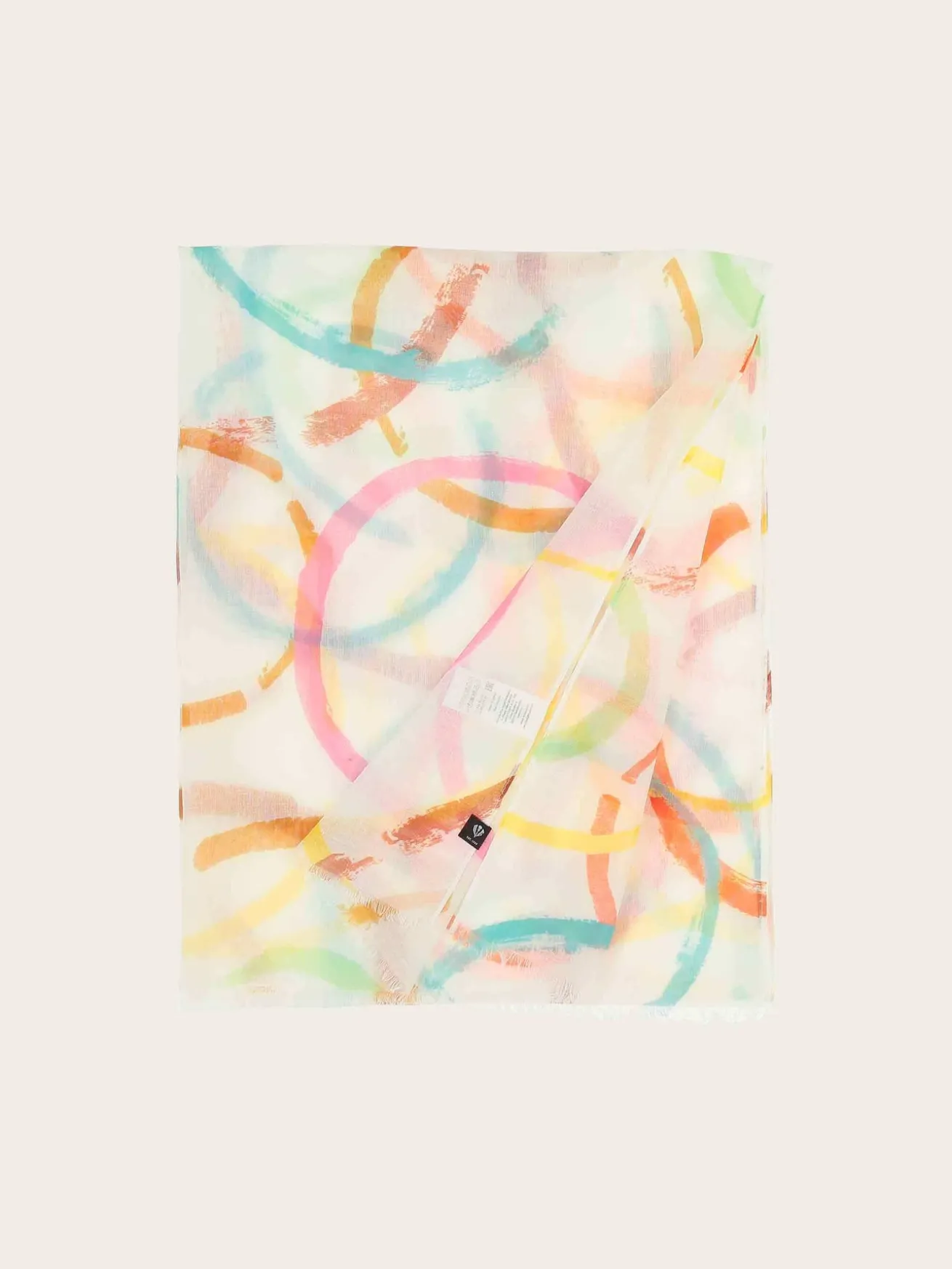 Sustainability Collection - Schal mit bunten Kreisen