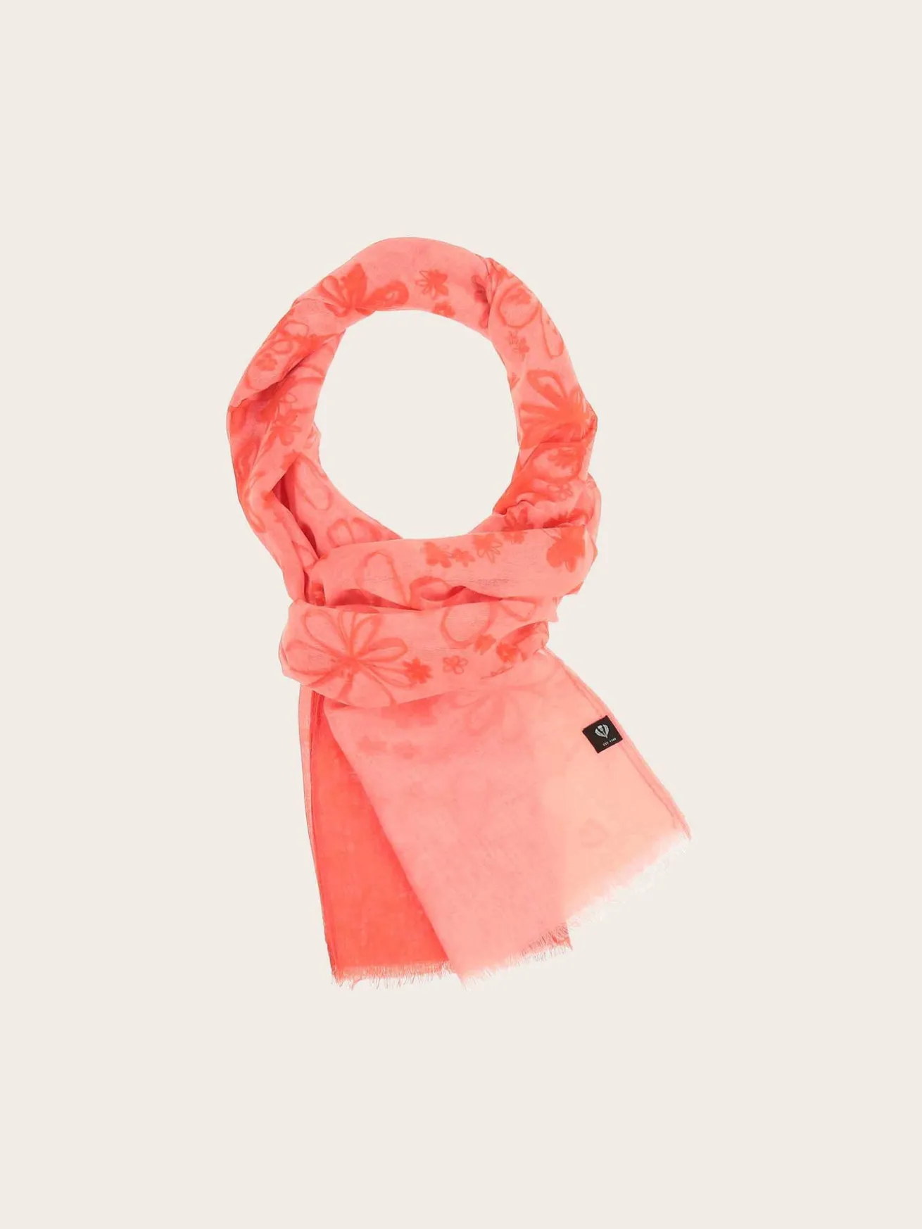 Sustainability Collection - Schal mit Blümchen-Design und Farbverlauf