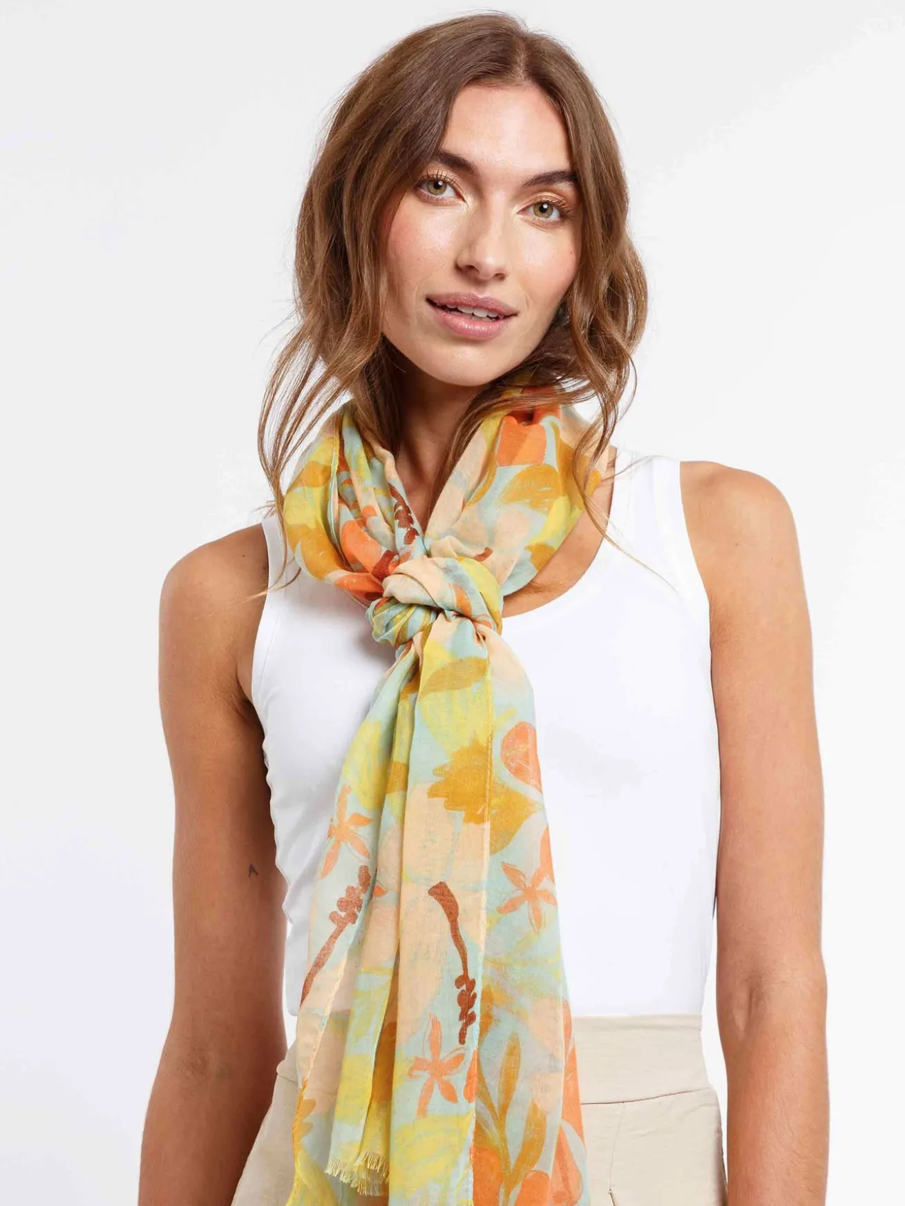 Sustainability Collection - Schal tropischem Blumen-Design