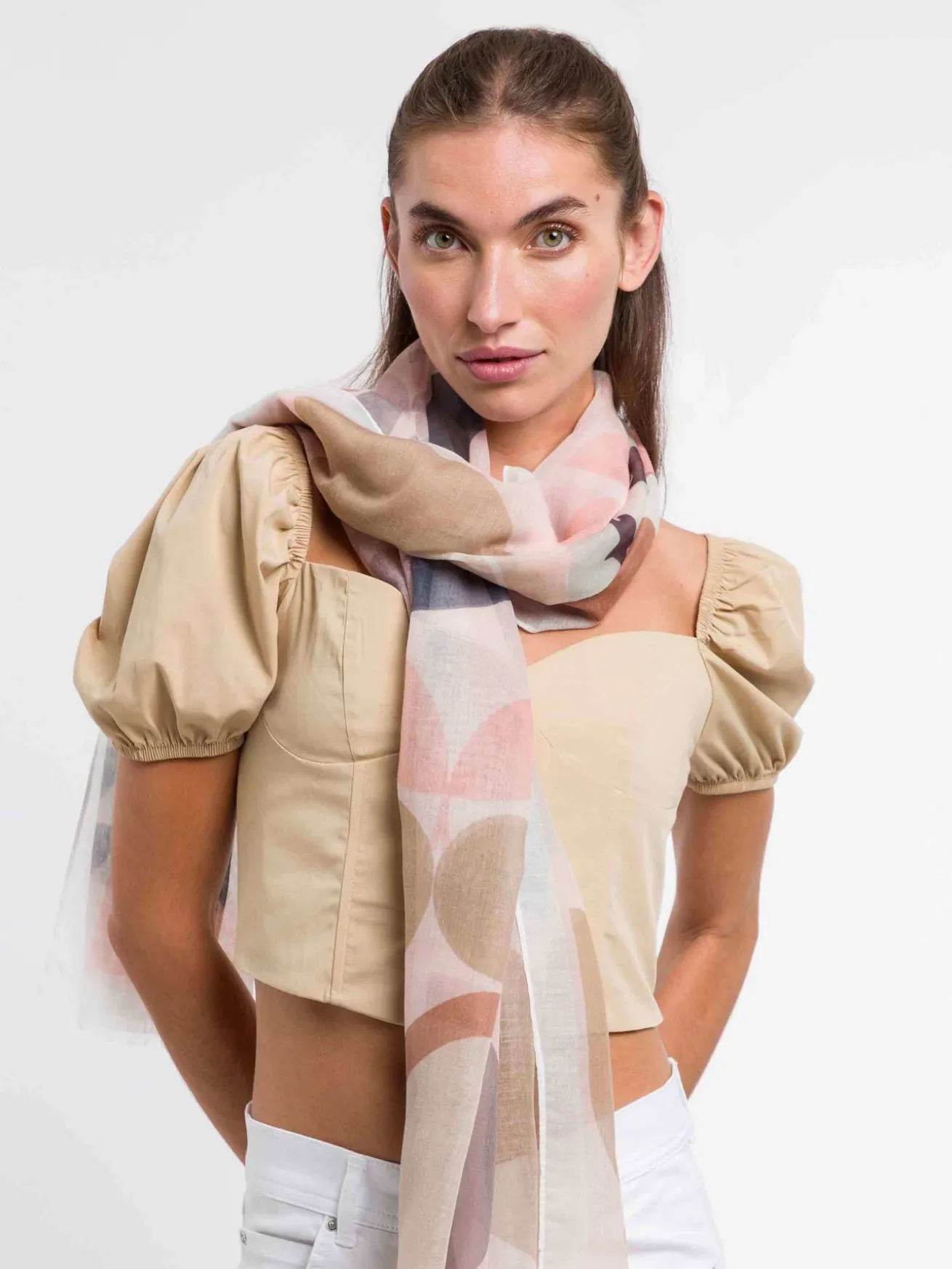 Sustainability Collection - Schal mit Muster-Mix