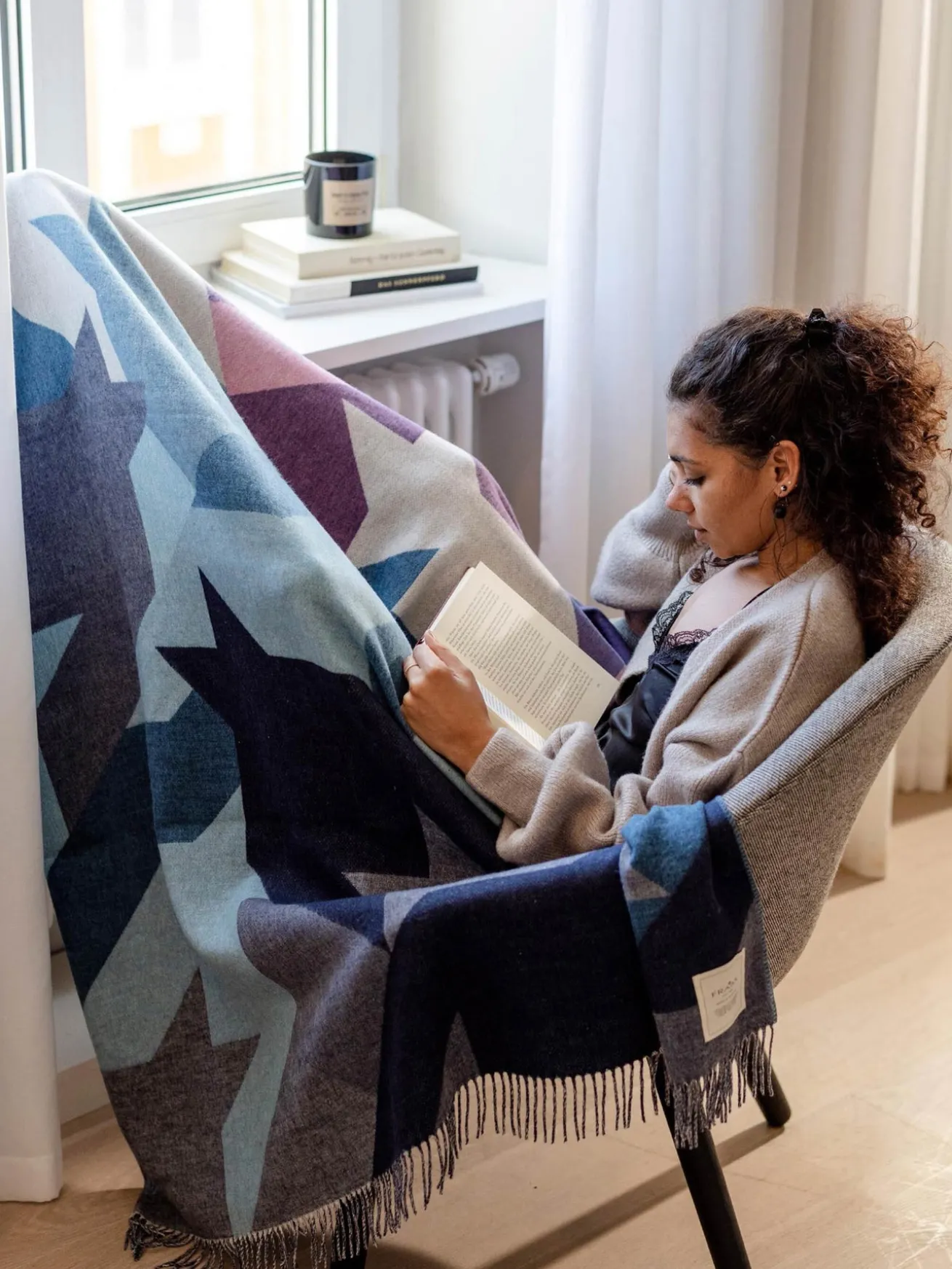 Sustainability Edition - Cashmink-Decke mit Hahnentritt-Design - Made in Germany