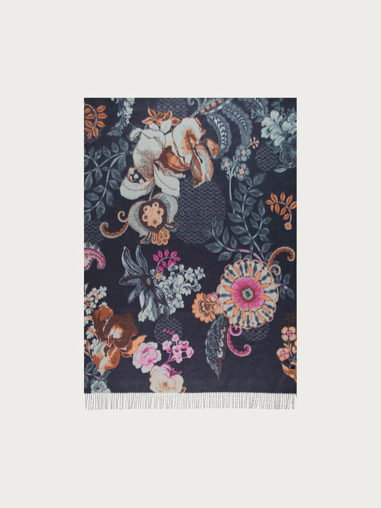 Sustainability Edition - Cashmink-Decke mit Blumenranken-Design - Made in Germany