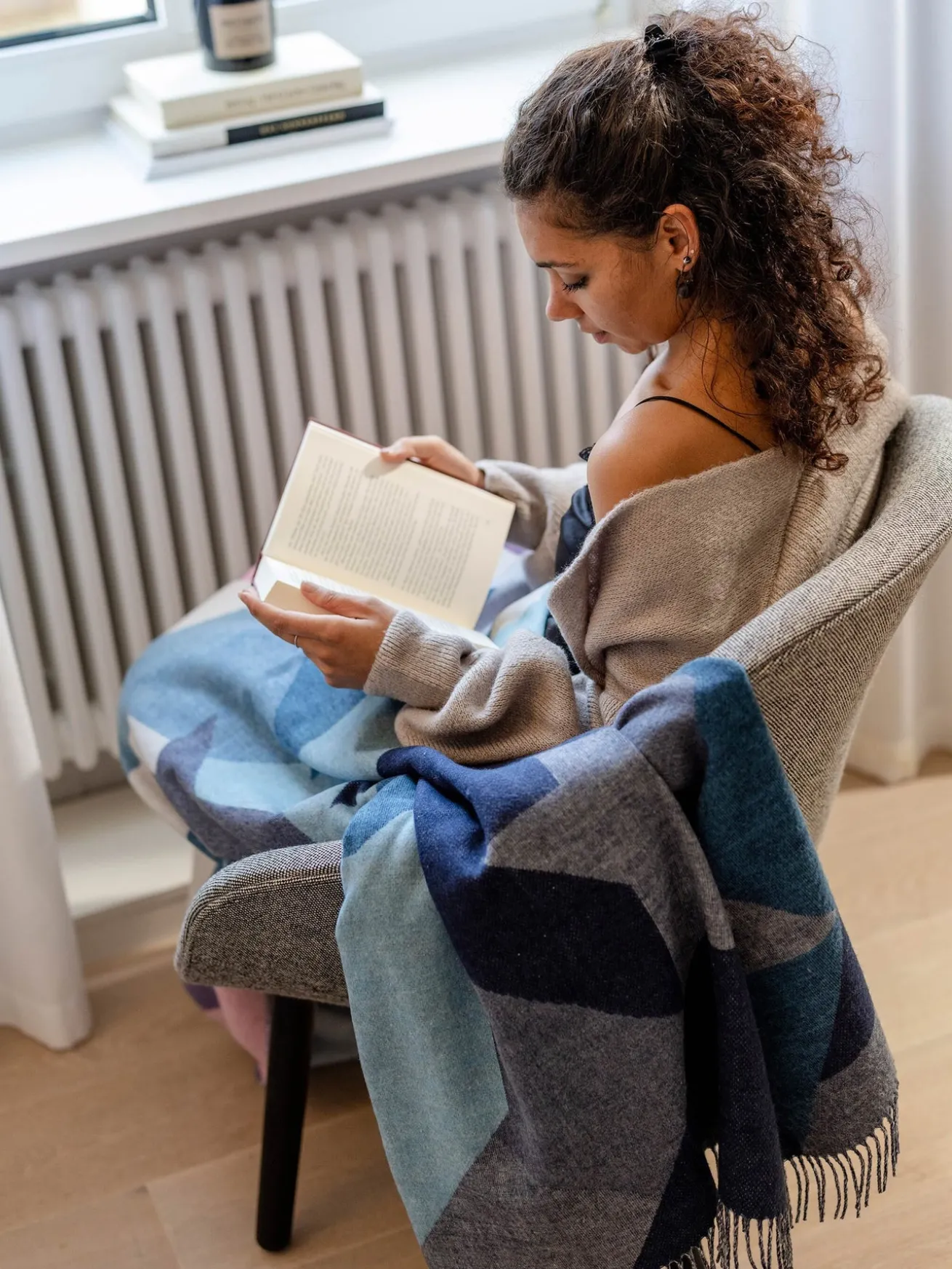 Sustainability Edition - Cashmink-Decke mit Hahnentritt-Design - Made in Germany