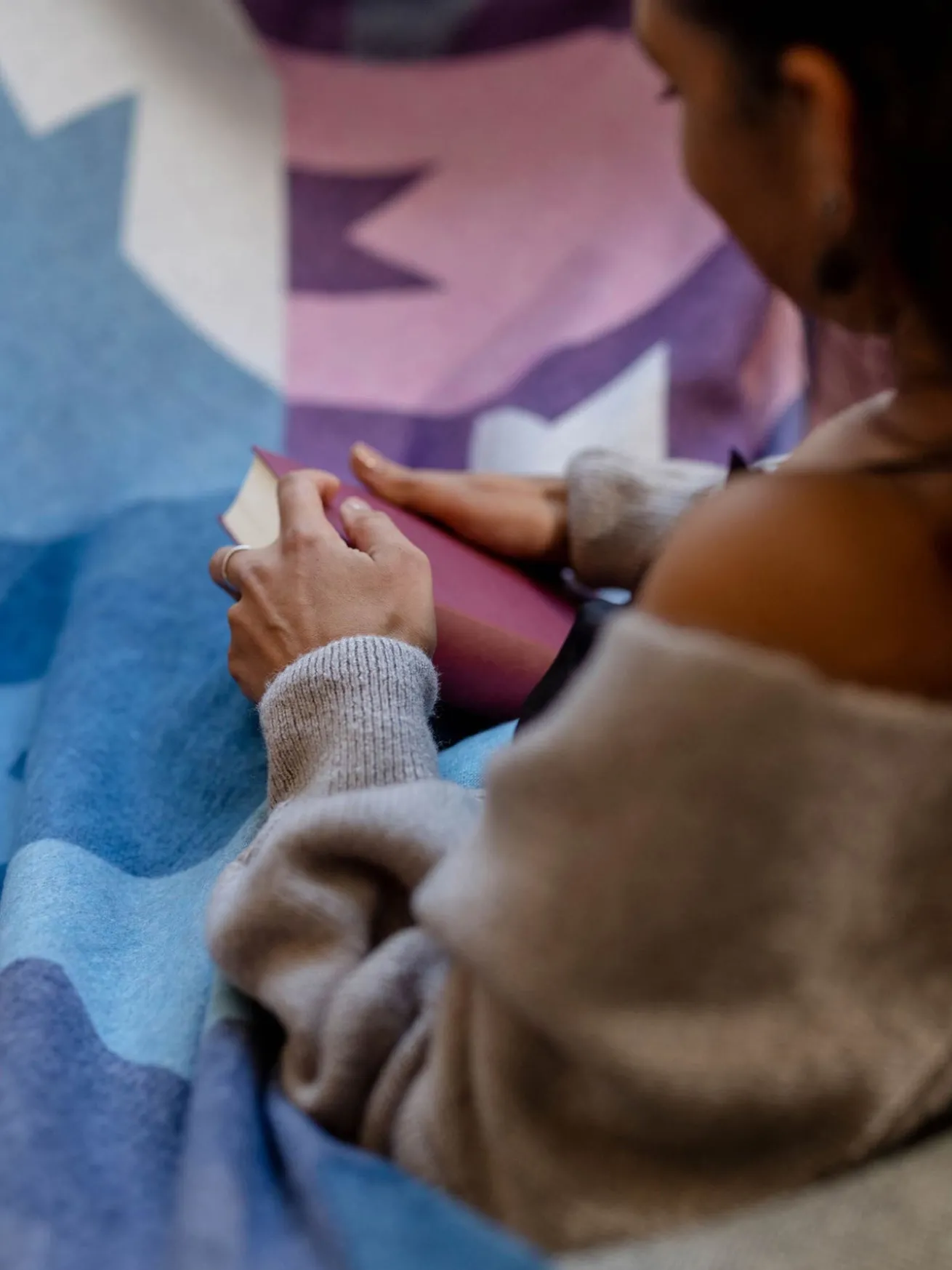 Sustainability Edition - Cashmink-Decke mit Hahnentritt-Design - Made in Germany