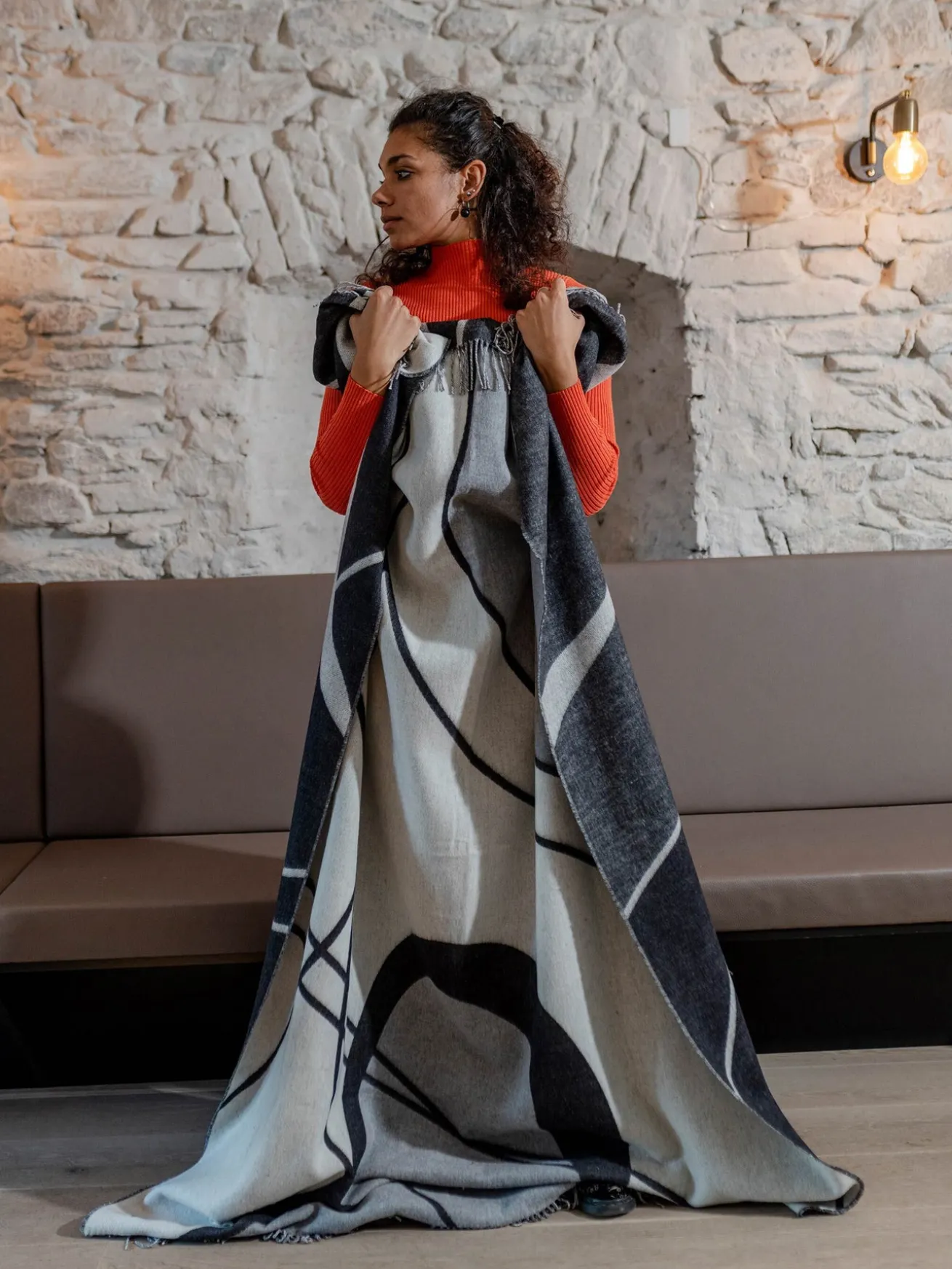 Sustainability Edition - Cashmink-Decke mit abstraktem Marmor-Design - Made in Germany