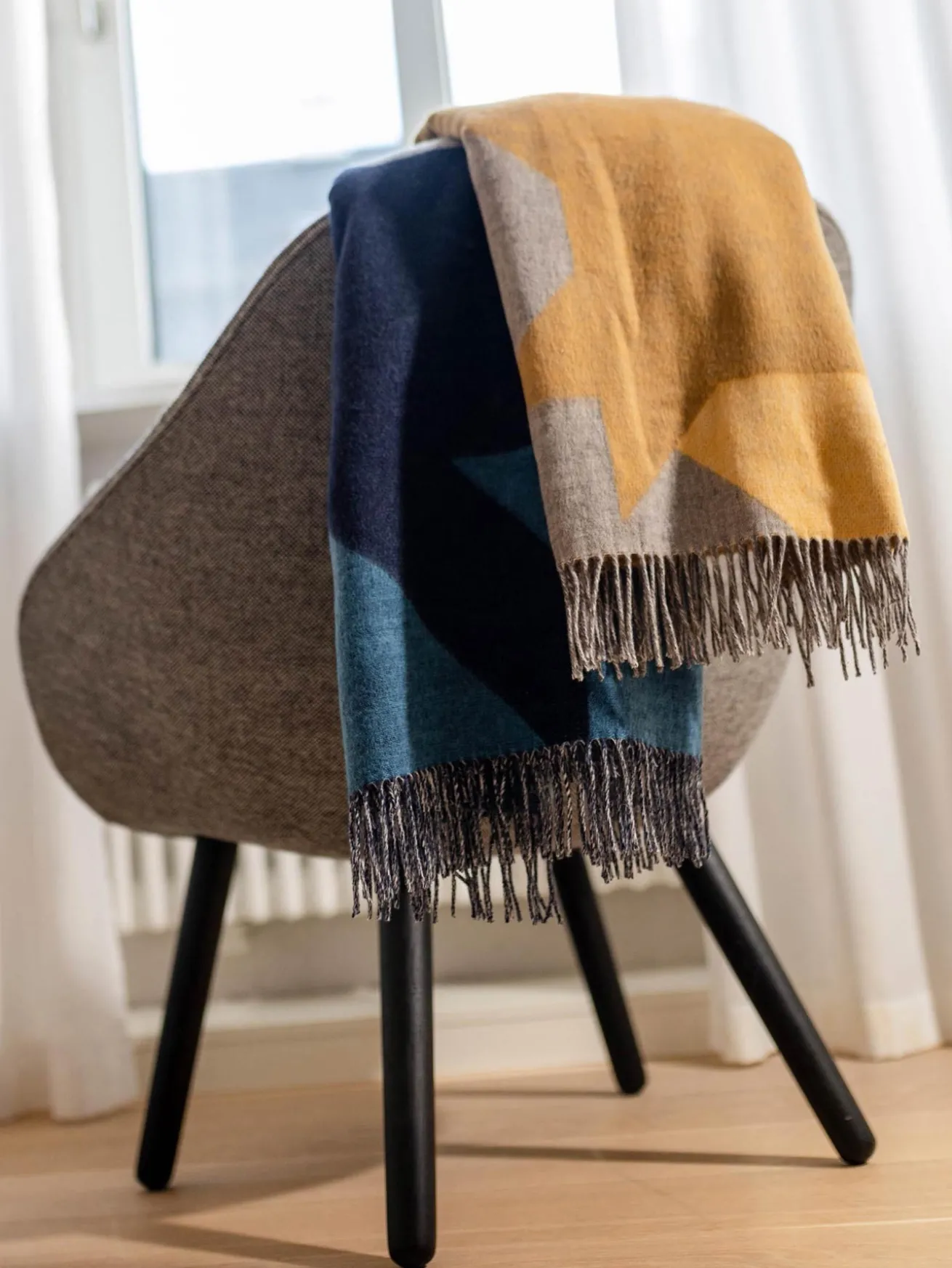 Sustainability Edition - Cashmink-Decke mit Hahnentritt-Design - Made in Germany