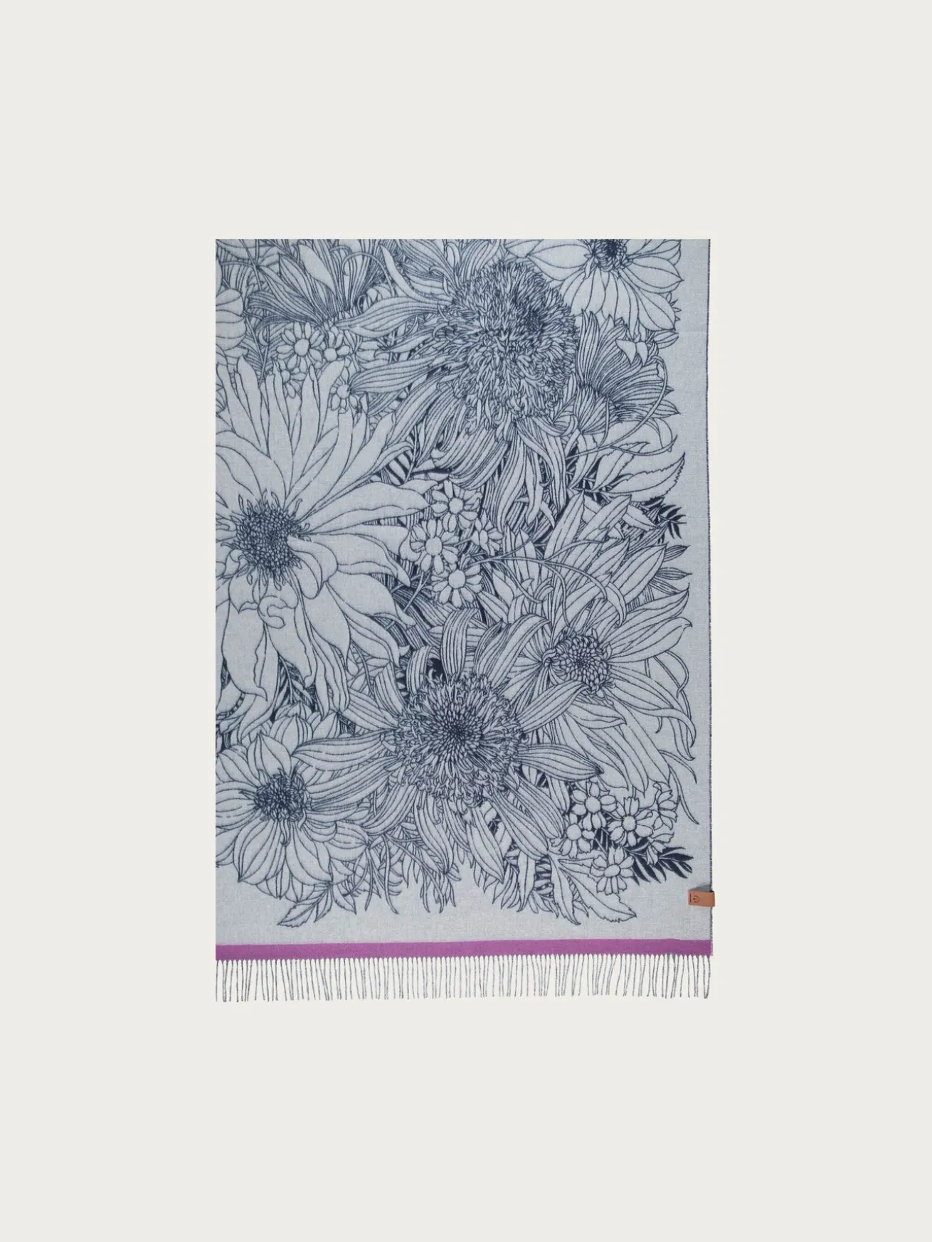 Sustainability Edition - Cashmink-Decke mit Blumen-Design - Made in Germany