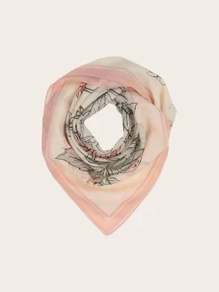 Tuch mit Erdbeer- und Blumen-Design in Seidenmischung