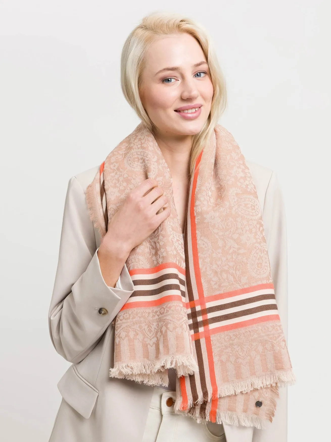 Tuch mit Paisley-Muster in Wollmischung