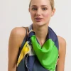 Tuch mit Wellen-Design aus reiner Seide