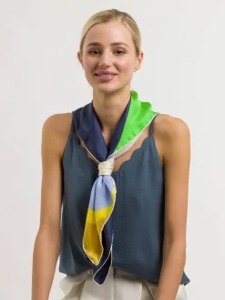 Tuch mit Wellen-Design aus reiner Seide