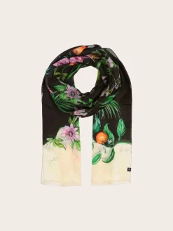 XL Seiden-Stola mit Dschungel Design