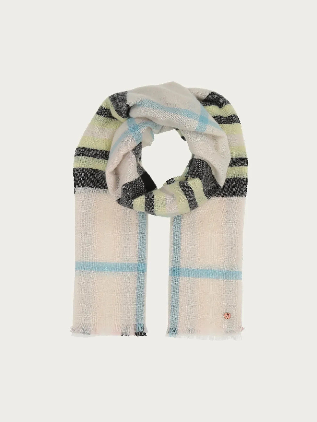 Zarte Stola mit FRAAS Plaid Karo aus reinem Kaschmir
