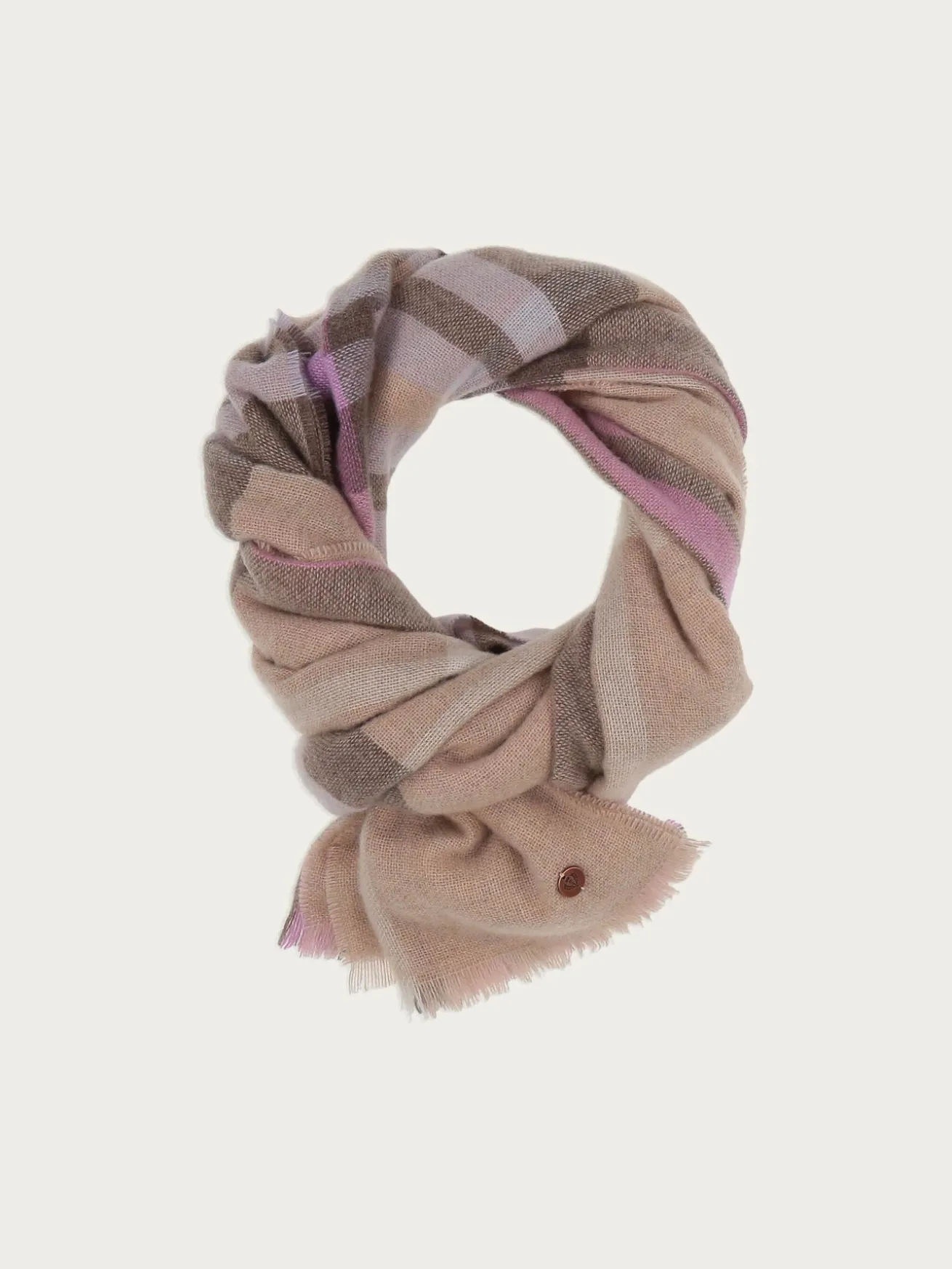 Zarte Stola mit FRAAS Plaid Karo aus reinem Kaschmir