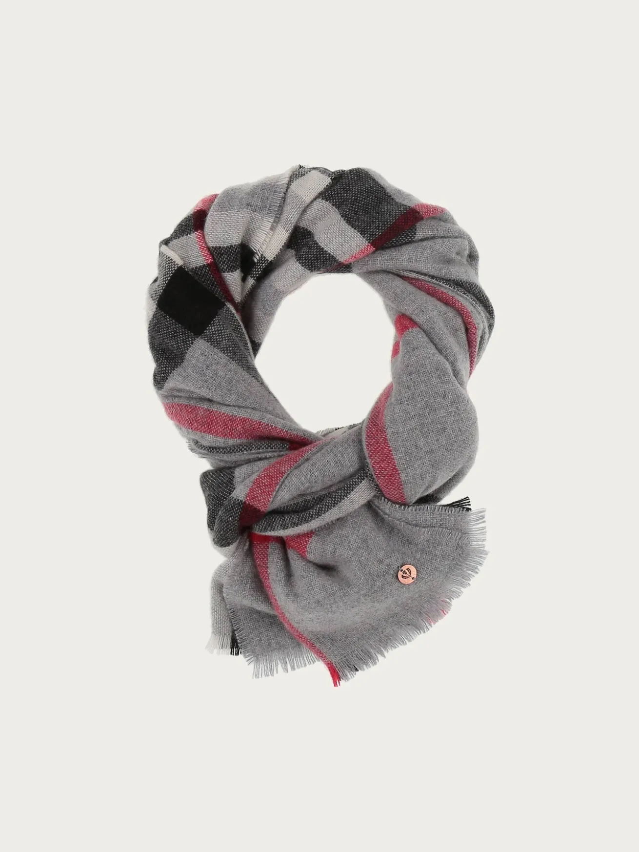Zarte Stola mit FRAAS Plaid Karo aus reinem Kaschmir
