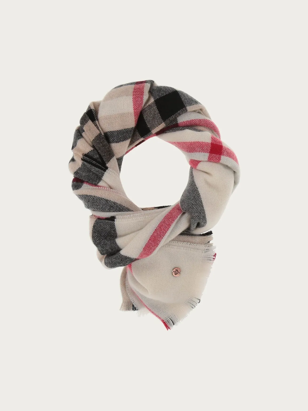Zarte Stola mit FRAAS Plaid Karo aus reinem Kaschmir