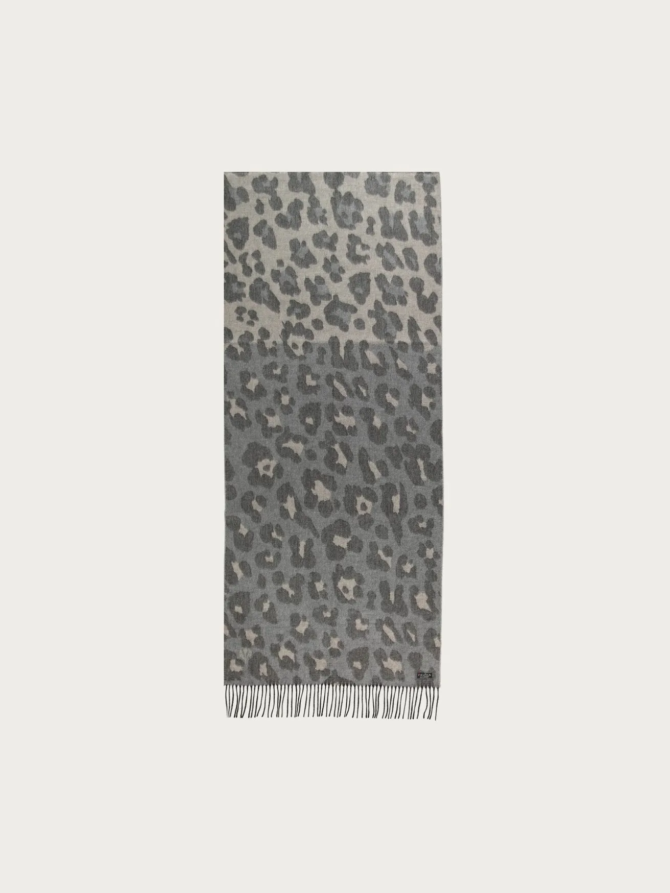 Zweifarbiger Cashmink-Schal mit Leo-Design